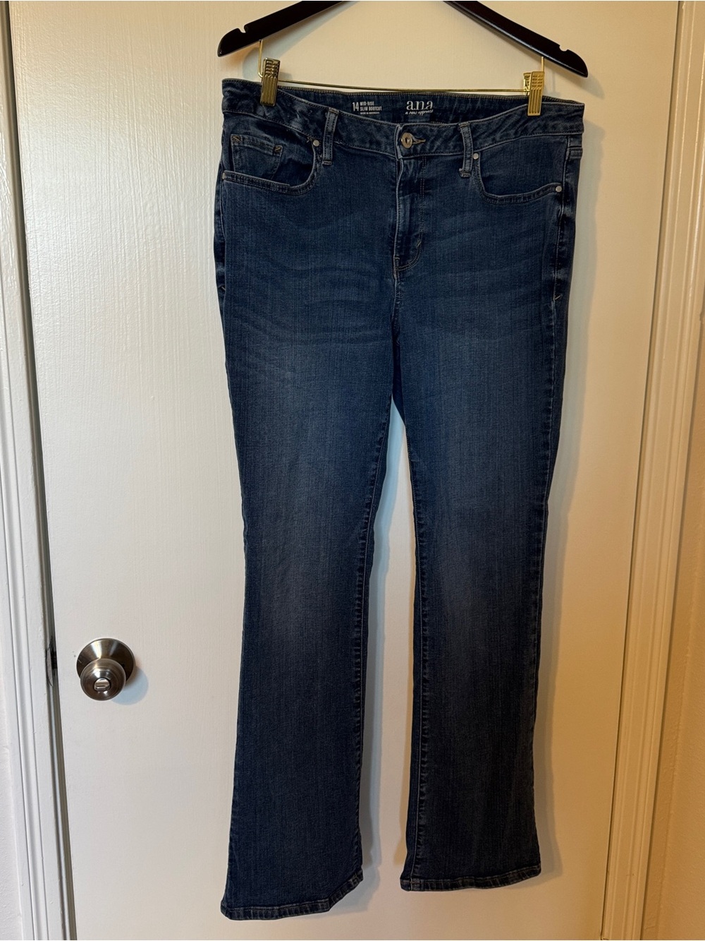 a.n.a Dark Wash Mid-Rise Slim Bootcut Women’s Jeans